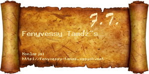 Fenyvessy Tamás névjegykártya