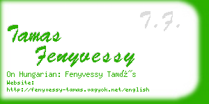 tamas fenyvessy business card